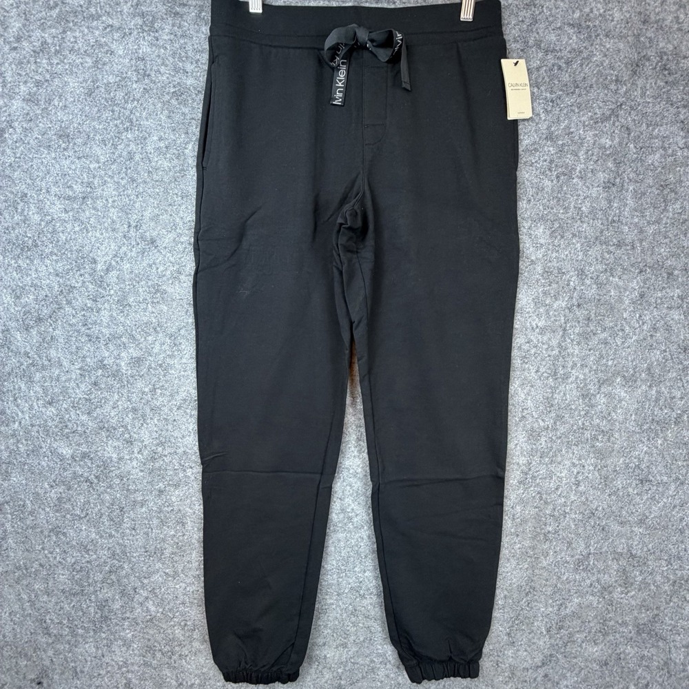 Calvin Klein Reconsidered Comfort Sleepwear Jogger Pants Womens S Black Knit